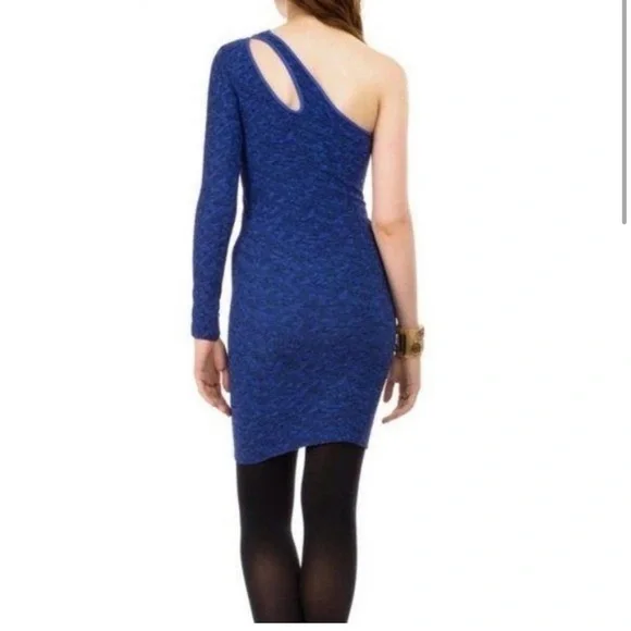 BCBGeneration One Sleeve Bodycon Dress in Periblue - New with Tag - Picture 2 of 8
